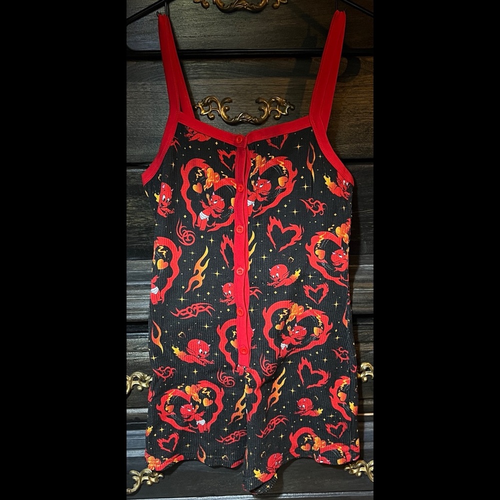 Hot Stuff x Dolls Kills Waffle Knit Graphic Onesie